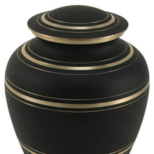 Load image into Gallery viewer, Black Brass Elite Onyx Adult 200 Cubic Inch Funeral Cremation Urn for Ashes
