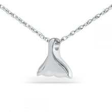 Load image into Gallery viewer, Dolphin Tail Silver Keepsake Pendant/Necklace Funeral Cremation Urn

