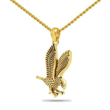 Load image into Gallery viewer, Honored Eagle Gold steel Pendant/Necklace Funeral Cremation Urn

