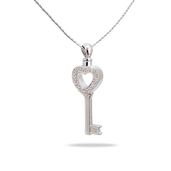 Key to Heaven Silver Keepsake Pendant/Necklace Funeral Cremation Urn