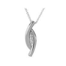 Load image into Gallery viewer, Slider CZ Silver Pendant/Necklace Funeral Cremation Urn

