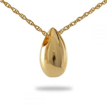 Load image into Gallery viewer, Tear Gold Steel Keepsake Pendant/Necklace Funeral Cremation Urn
