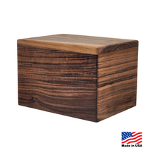 Load image into Gallery viewer, Large/Adult 210 Cubic Inch Stanton Walnut Wood Funeral Cremation Urn
