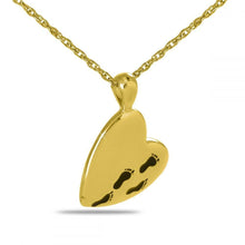 Load image into Gallery viewer, Life&#39;s Journey Gold Steel Keepsake Pendant/Necklace Funeral Cremation Urn
