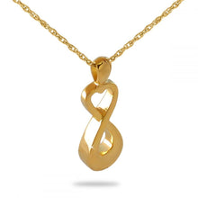 Load image into Gallery viewer, In Love Forever Gold Steel Pendant/Necklace Funeral Cremation Urn

