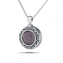 Load image into Gallery viewer, February Royal Purple Steel Keepsake Pendant/Necklace Funeral Cremation Urn
