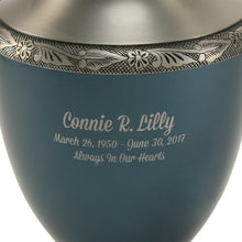 Load image into Gallery viewer, At Peace Memorials Artisan Indigo Large/Adult Cremation Urn

