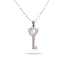 Load image into Gallery viewer, Key to Heaven Silver Keepsake Pendant/Necklace Funeral Cremation Urn

