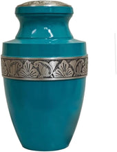 Load image into Gallery viewer, At Peace Memorials Tranquility Biscayne Green Adult Urn for Ashes
