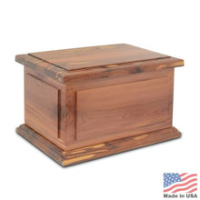 Load image into Gallery viewer, Large/Adult 210 Cubic Inch Alexandria Cedar Wood Funeral Cremation Urn for Ashes
