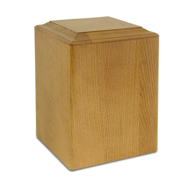 Large/Adult 220 Cubic Inches Plain Wood Funeral Cremation Urn for Ashes