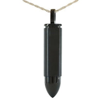 Load image into Gallery viewer, Black Bullet Stainless Steel Pendant/Necklace Funeral Cremation Urn for Ashes
