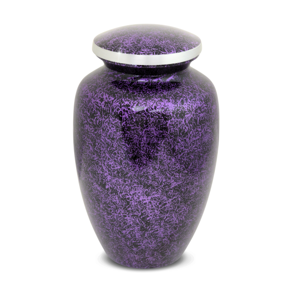 Large/Adult 220 Cubic Inches Purple Brass Funeral Cremation Urn for Ashes