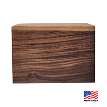 Load image into Gallery viewer, Large/Adult 210 Cubic Inch Stanton Walnut Wood Funeral Cremation Urn
