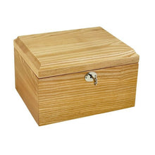 Load image into Gallery viewer, Large/Adult 250 Cubic Inches Locking Light Wood Funeral Cremation Urn for Ashes
