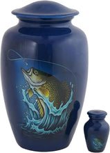 Load image into Gallery viewer, At Peace Memorials Crappie Fish Set Urn for Ashes
