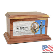 Load image into Gallery viewer, Large/Adult 210 Cubic Inches Rainier Life Treasured Wood Funeral Cremation Urn for Ashes
