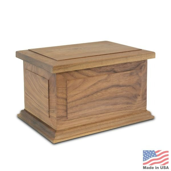 Large/Adult 210 Cubic Inches Shasta Walnut Wood Funeral Cremation Urn for Ashes