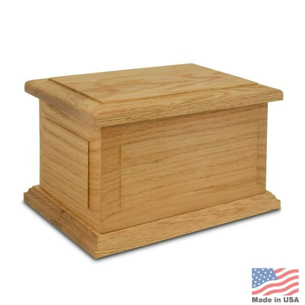 Large/Adult 210 Cubic Inches Shasta Oak Wood Funeral Cremation Urn for Ashes
