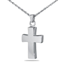Load image into Gallery viewer, Stainless Steel Pristine Cross Pendant/Necklace Funeral Cremation Urn
