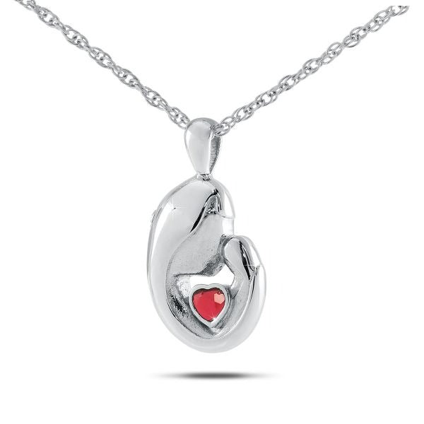 November w/ Citrine Stainless Steel Pendant/Necklace Funeral Cremation Urn