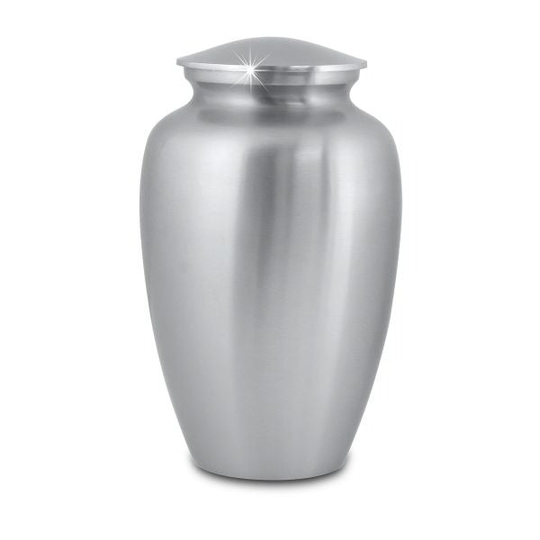 Large/Adult 200 Cubic Inch Classic Pewter Brass Funeral Cremation Urn for Ashes