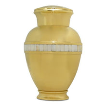 Load image into Gallery viewer, Large/Adult 220 Cubic Inch Royal Mother of Pearl Brass Funeral Cremation Urn for Ashes

