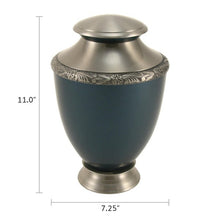 Load image into Gallery viewer, At Peace Memorials Artisan Indigo Large/Adult Cremation Urn
