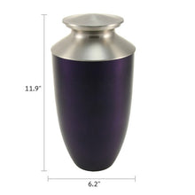 Load image into Gallery viewer, At Peace Memorials Monterey Purple Large/Adult Cremation Urn 200 CI
