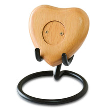 Load image into Gallery viewer, Small/Keepsake Lightwood Heart Funeral Cremation Urn for Ashes

