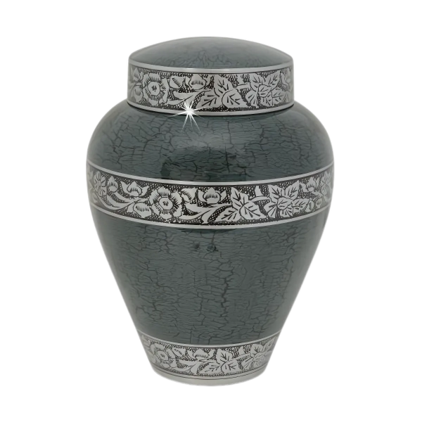 Large/Adult 200 Cubic Inch Forest Green Bounty Aluminum Funeral Cremation Urn for Ashes