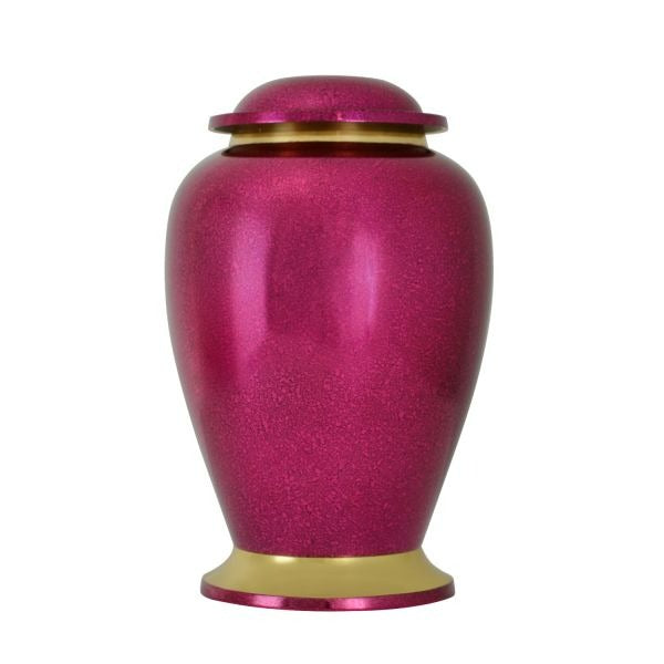 Large/Adult 228 Cubic Inches Gleaming Pink Brass Cremation Urn for Ashes