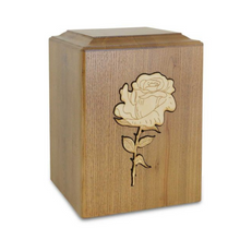 Load image into Gallery viewer, Large/Adult 210 Cubic Inches Golden Rose Wood Funeral Cremation Urn for Ashes
