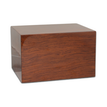 Load image into Gallery viewer, Large/Adult 210 Cubic Inches High Polished Wood Funeral Cremation Urn for Ashes
