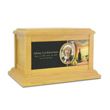 Load image into Gallery viewer, Large/Adult 220 Cubic Inches Life Treasured Ash Wood Funeral Cremation Urn for Ashes
