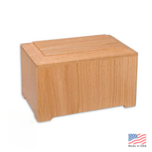 Load image into Gallery viewer, Large/Adult 220 Cubic Inches Marquette Oak Wood Funeral Cremation Urn for Ashes
