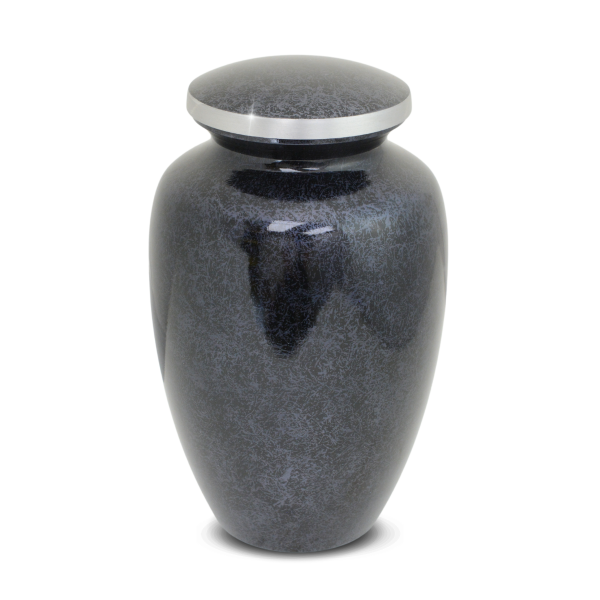 Large/Adult 228 Cubic Inch Midnight Aluminum Funeral Cremation Urn for Ashes