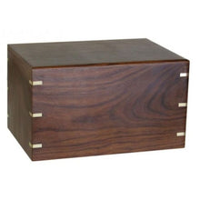 Load image into Gallery viewer, Large/Adult 210 Cubic Inch Windsor Brass Wood Funeral Cremation Urn
