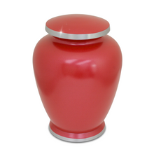 Load image into Gallery viewer, Large/Adult 200 Cubic Inch Thera Ruby Aluminum Funeral Cremation Urn for Ashes
