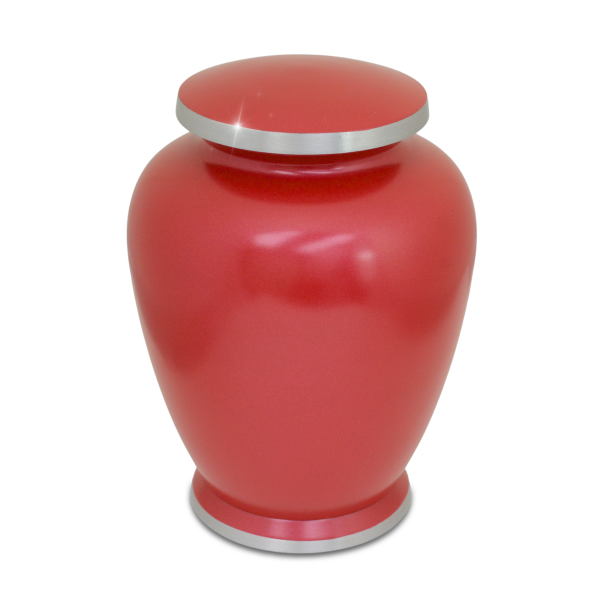 Large/Adult 200 Cubic Inch Thera Ruby Aluminum Funeral Cremation Urn for Ashes