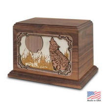 Load image into Gallery viewer, Large/Adult 210 Cubic Inches 3D Art Wolf Funeral Cremation Urn for Ashes
