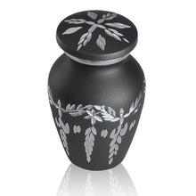 Load image into Gallery viewer, Small/Keepsake 4 Cubic Ins Diamond Pewter Brass Funeral Cremation Urn for Ashes
