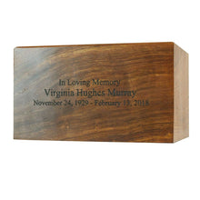 Load image into Gallery viewer, Large/Adult 210 Cubic Inches Windsor Wood Funeral Cremation Urn for Ashes
