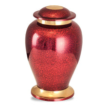 Load image into Gallery viewer, Large/Adult 228 Cubic Inches Gleaming Red Brass Cremation Urn for Ashes
