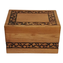 Load image into Gallery viewer, Large/Adult 210 Cubic Inches Duncan Antique Wood Funeral Cremation Urn for Ashes
