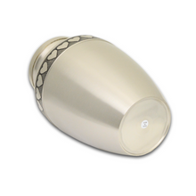 Load image into Gallery viewer, Large/Adult 228 Cubic Inches Pewter Ring of Hearts Brass Cremation Urn for Ashes
