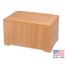 Load image into Gallery viewer, Large/Adult 220 Cubic Inches Marquette Oak Wood Funeral Cremation Urn for Ashes
