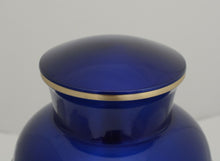Load image into Gallery viewer, Large/Adult 220 Cubic Inches Blue Mother of Pearl Brass Cremation Urn for Ashes
