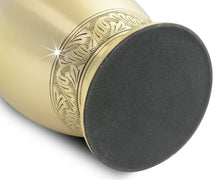 Load image into Gallery viewer, Large/Adult 220 Cubic Inch Gleaming Feather Brass Funeral Cremation Urn
