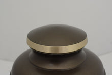 Load image into Gallery viewer, Large/Adult 220 Cubic Inches Brown Brass Dover Funeral Cremation Urn for Ashes
